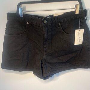 Women's Black Denim Shorts